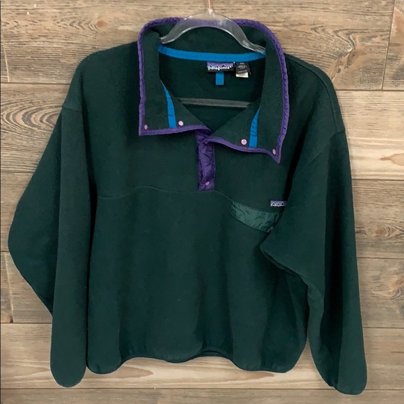 Patagonia Jackets & Blazers - VINTAGE PATAGONIA SNAP-T pull-over Fleece Coat XXL